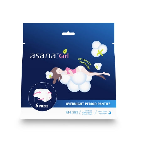  Asana Girl, Natural Teen Period Pads - Mini Long Heavy