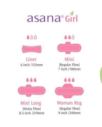 Asana Girl Teen COMBO Pads (Starter pack)