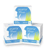 asana woman regular flow natural chlorine-free thin sanitary pads