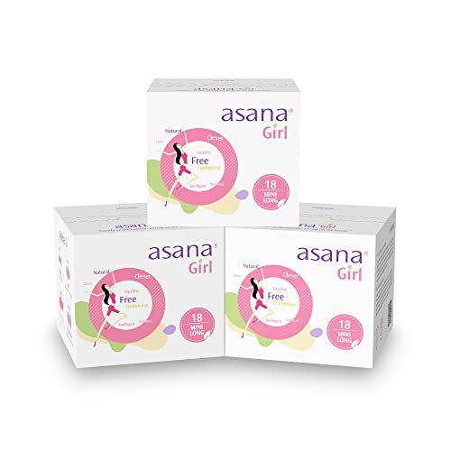 asana girl teen mini long pads heavy flow